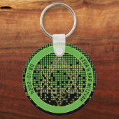 Porte-clés Jeu vidéo noir vert Gamer Bar Mitzvah (Recto)