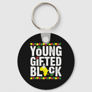 Porte-clés Jeune Dashiki noir doué Histoire de la fierté afri