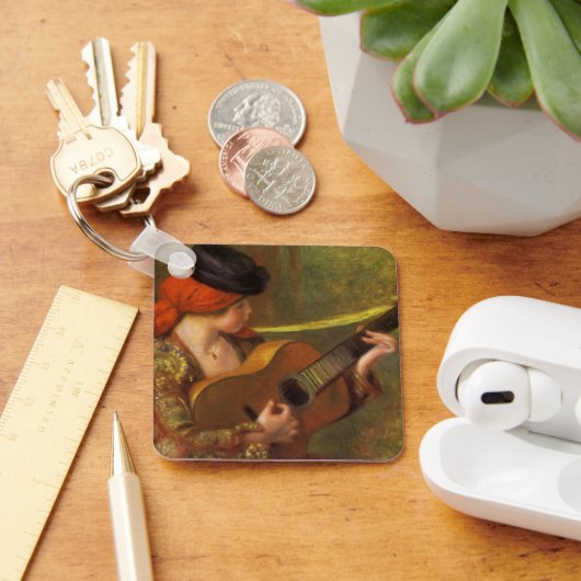 Porte-clés Jeune Espagnole avec guitare par Pierre Renoir (Bureau)