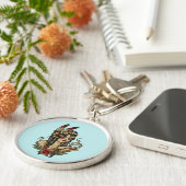 Porte-clés Jeune femme de natif américain (Côté)