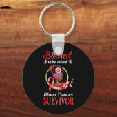 Porte-clés jeune fille sensibilisée au cancer du sang béni d' (Recto)