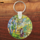 Porte-clés Jeune homme dans la forêt de Fontainebleau par Ren (Recto)