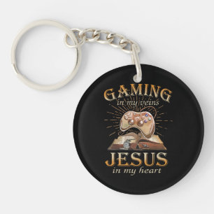 Porte-clés Jeux Dans Mes Veines Jésus Dans Mon Cœur