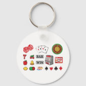 Porte-clés Jeux de casino d'éléments de jeu (Verso)