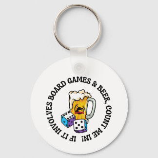Porte-clés Jeux de société et bière