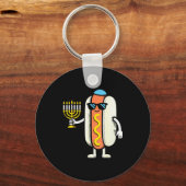 Porte-clés Jewish Pjs Hotdog Funny Food Hanukkah Pajamas Chan (Recto)