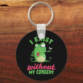 Porte-clés J'Existe Sans Mon Consentement Fun Frog Depression (Recto)