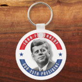 Porte-clés JFK John F. Kennedy 35ème mémorial du président PO (Recto)