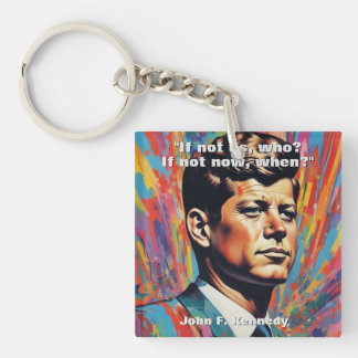 Porte-clés JFK John F. Kennedy Citation Inspiration Motivatio