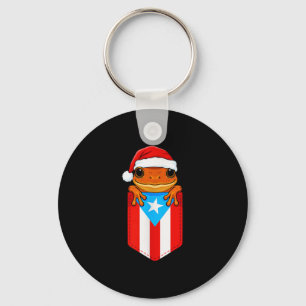 Porte-clés Jibaro Coqui Frog Porto Rico Drapeau Boricua Cket