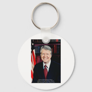 Porte-clés Jimmy Carter "Droits de l'Homme" Citation Cadeaux