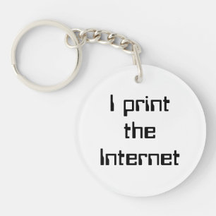 Porte-clés J'imprime Internet