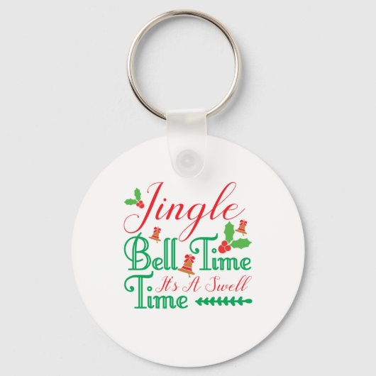 Porte-clés Jingle cadeau de Noël Heure Bell (Recto)