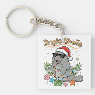 Porte-clés Jingle Shells Tropical Santa Lamantin Noël