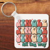 Porte-clés Jingle tout le chemin Retro Super Noël (Recto)