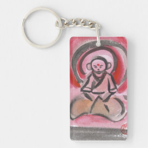 Porte-clés Jizo le moine médite porte - clé