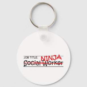 Porte-clés Job Title Ninja - Social Worker