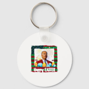 Porte-clés Joe Biden drôle Joyeuses Pâques Confus 4 juillet 