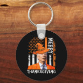 Porte-clés Joe Biden Halloween Joyeux Thanksgiving US F (Recto)