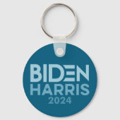Porte-clés Joe Biden Kamala Harris 2024 bleu blanc (Recto)