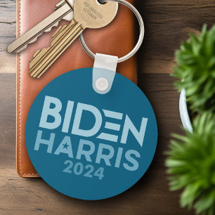 Porte-clés Joe Biden Kamala Harris 2024 bleu blanc