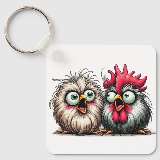 Porte-clés "Joe & Flo Baby Silkies" Aluminum Keychain (Recto)