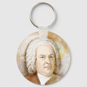 Porte-clés Johann Sebastian Bach Portrait en beige