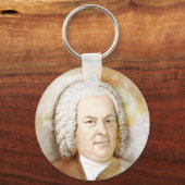 Porte-clés Johann Sebastian Bach Portrait en beige (Recto)