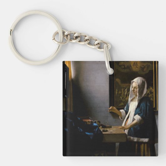 Porte-clés Johannes Vermeer - Femme tenant un équilibre (Devant)