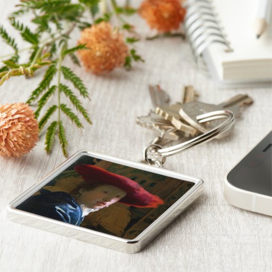Porte-clés Johannes Vermeer - Fille avec un Casquette rouge (Côté)