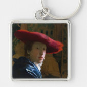 Porte-clés Johannes Vermeer - Fille avec un Casquette rouge (Devant)