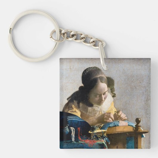 Porte-clés Johannes Vermeer - Le Lacemaker (Devant)