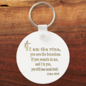 Porte-clés John 15:5 vêtements et plus (Recto)