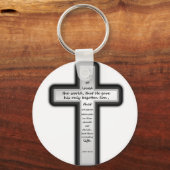 Porte-clés John 3:16 Croix uniquement (Recto)