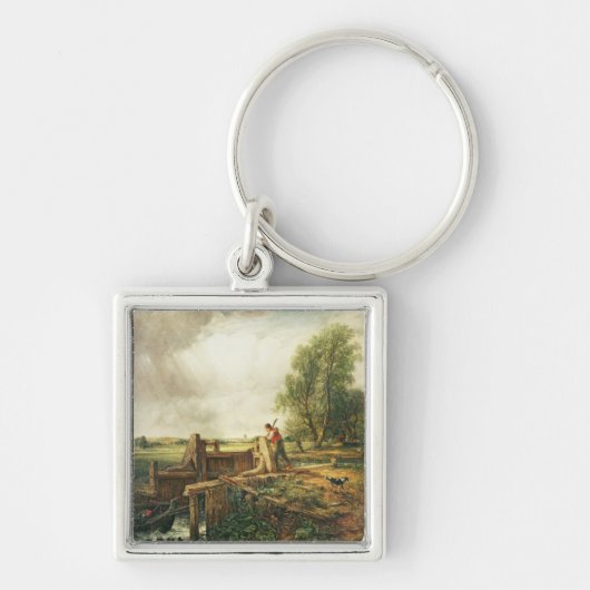 Porte-clés John Constable | un bateau passant une serrure (Devant)