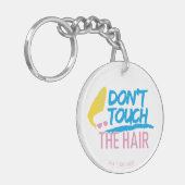 Porte-clés Johnny Bravo - Ne touchez pas le graphique des che (Devant gauche)