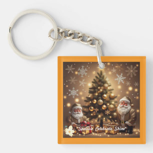 Porte-clés "Joie de Noël étincelante"