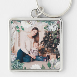 Porte-clés Joie fleurie Porte - clé photo de Noël Floral