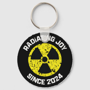 Porte-clés Joie rayonnante depuis 2024 Symbole de radiation G
