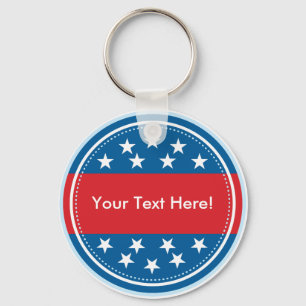 Porte-clés Joint personnalisable de drapeau des Etats-Unis -