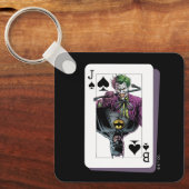 Porte-clés Joker and Batman Spade Playing Card Illustration (Recto)