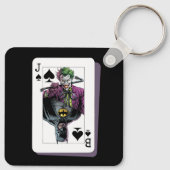 Porte-clés Joker and Batman Spade Playing Card Illustration (Dos)
