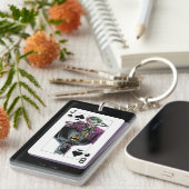 Porte-clés Joker and Batman Spade Playing Card Illustration (Devant droit)