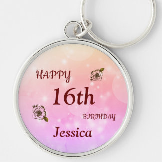 Porte-clés Joli 16e anniversaire personnalisé
