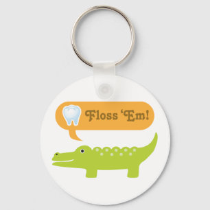 Porte-clés Joli Alligator Floss Hygiène dentaire