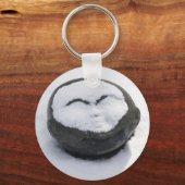 Porte-clés Joli Bouddha Avec Le Visage De Neige (Recto)