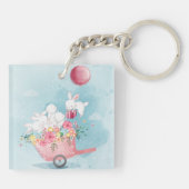 Porte-clés Joli Bunnies Aquarelle (Dos)