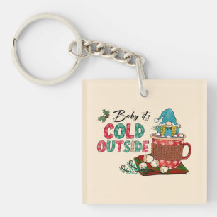 Porte-clés Joli cadeau de Noël scandinave et cacao chaud