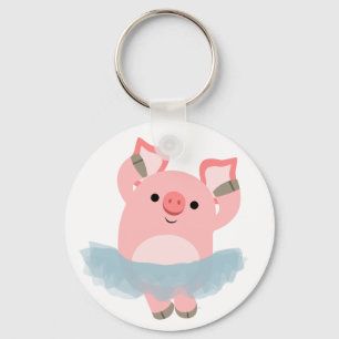 Porte-clés Joli caricature Ballerina Pig Porte - clé