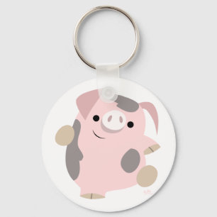 Porte-clés Joli caricature Dancing Pig Porte - clé